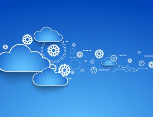 Cogwheel cloud theme. Vector illustration Cogwheel cloud theme. Vector illustration